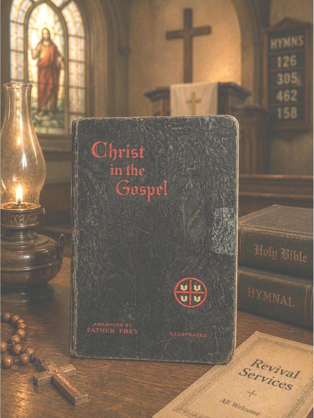 1940s Christ in the Gospel Illustrated Book Father Frey Vintage Religious Text